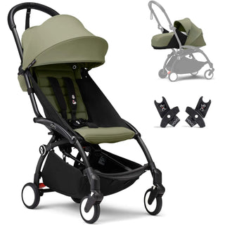 Stokke YOYO³ Stroller From Newborn to Toddler Olive on Black 9