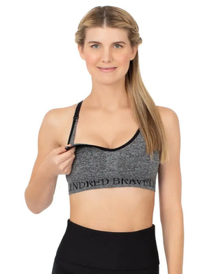 Sublime® Low Impact Nursing & Maternity Sports Bra Grey Heather / Busty / Small - 1