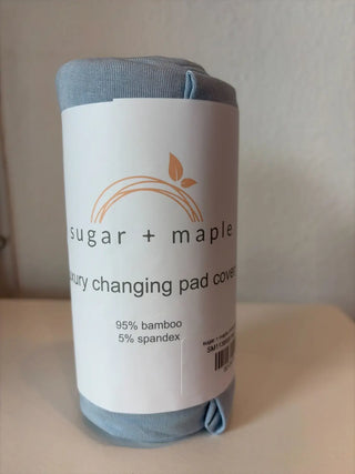 sugar + maple changing pad covers lt blue / One Size - 4