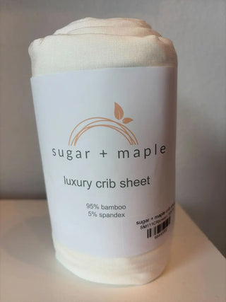 sugar + maple crib sheet cream / One Size - 3