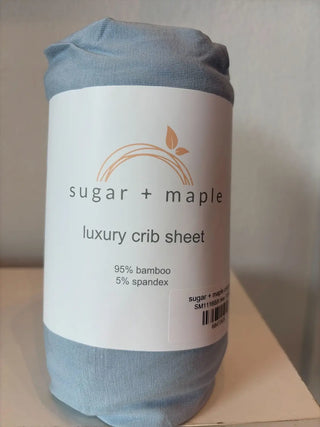 sugar + maple crib sheet lt blue / One Size - 4