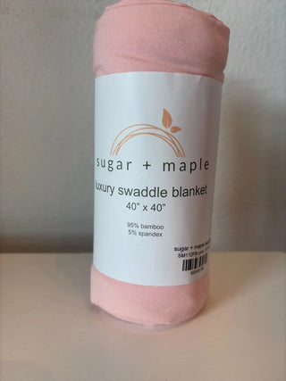 sugar + maple swaddle lt pink / One Size - 5