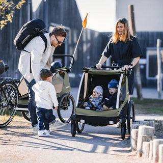 Thule Courier | Kids Dog & Cargo Bike Trailer Vintage Green/Darkest Green - 6