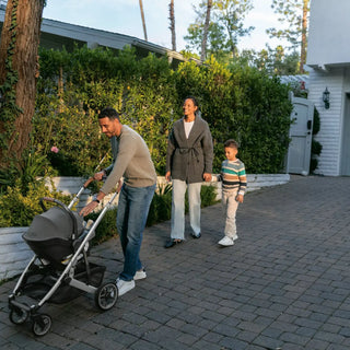 UPPAbaby Aria Lightweight Infant Car Seat + Base Anthony (Grey | Chestnut Leather) - Open Box - 61