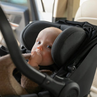 UPPAbaby Aria Lightweight Infant Car Seat + Base Anthony (Grey | Chestnut Leather) - Open Box - 85