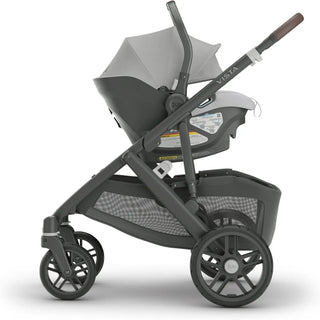 UPPAbaby Aria Lightweight Infant Car Seat + Base Anthony (Grey | Chestnut Leather) - Open Box - 26