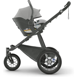 UPPAbaby Aria Lightweight Infant Car Seat + Base Anthony (Grey | Chestnut Leather) - Open Box - 24