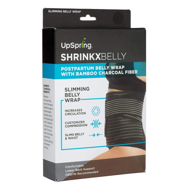 Upspring Shrinkx Belly Bamboo Charcoal Postpartum Belly Wrap - Just $54.95! Shop now at The Pump Station & Nurtury