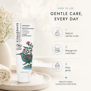 VIVAIODAYS Saponaria 2-in-1 No-Tears Wash & Shampoo - 150ml - 7